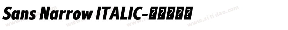 Sans Narrow ITALIC字体转换